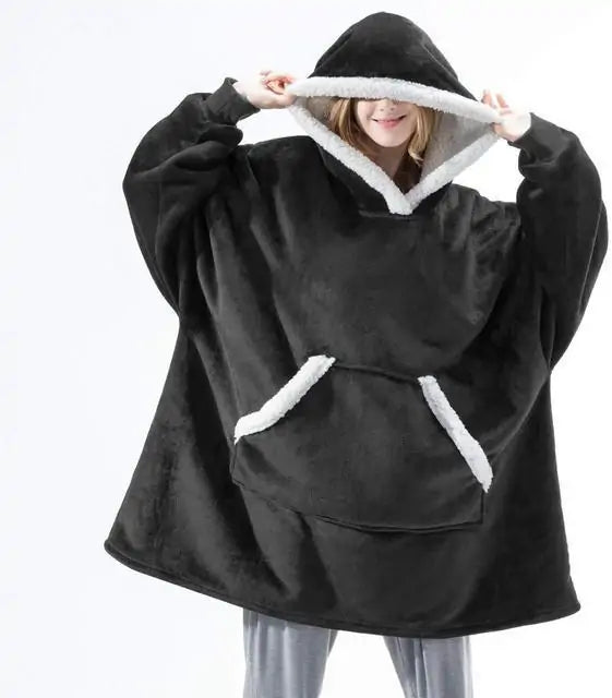 Oversized Hoodie Blanket With Sleeves Sweatshirt