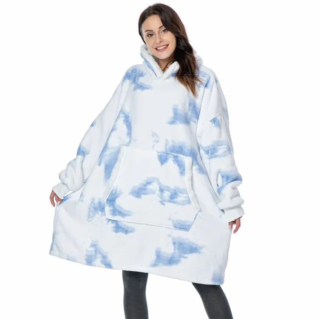 Oversized Hoodie Blanket With Sleeves Sweatshirt