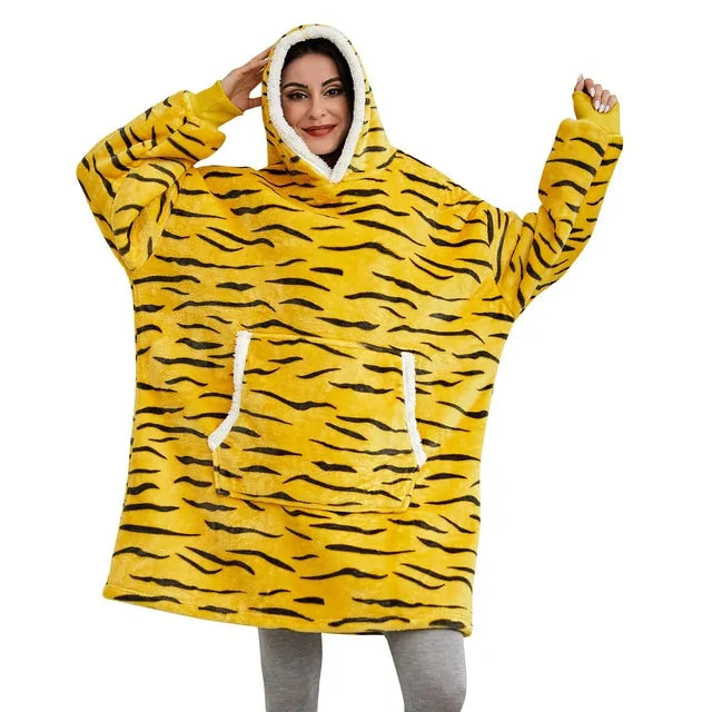 Oversized Hoodie Blanket With Sleeves Sweatshirt