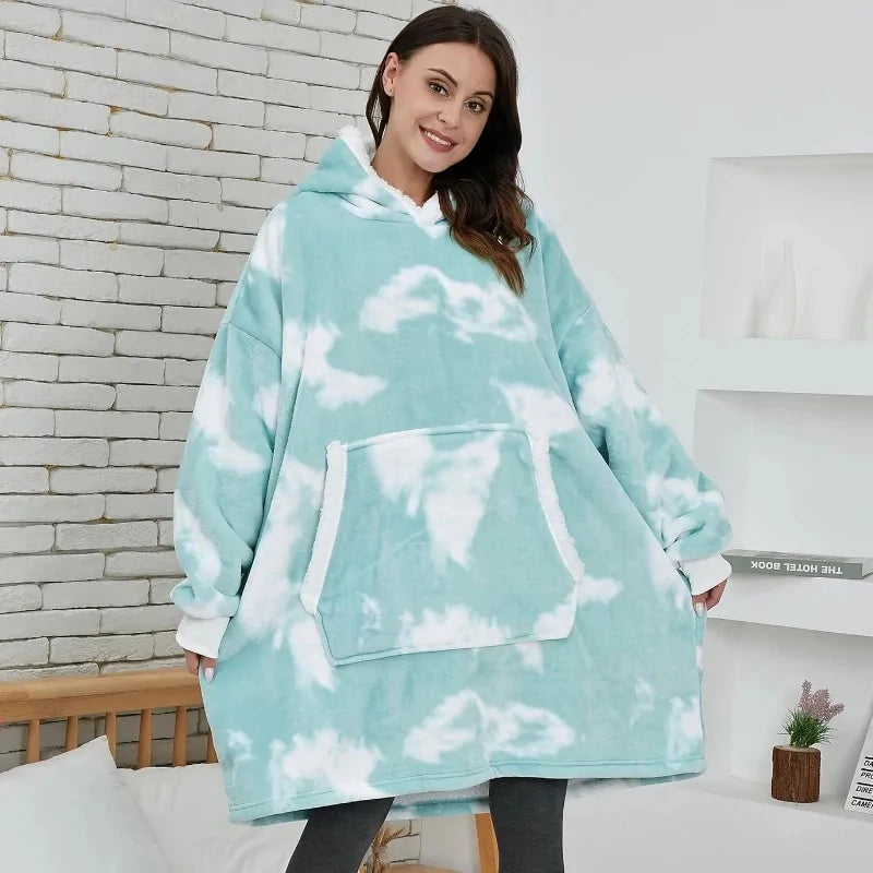 Oversized Hoodie Blanket With Sleeves Sweatshirt